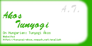 akos tunyogi business card