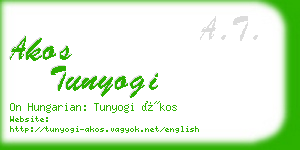 akos tunyogi business card